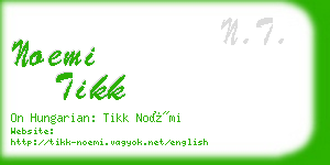 noemi tikk business card